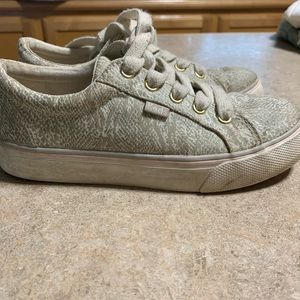 Taupe snake print girls keds size 2